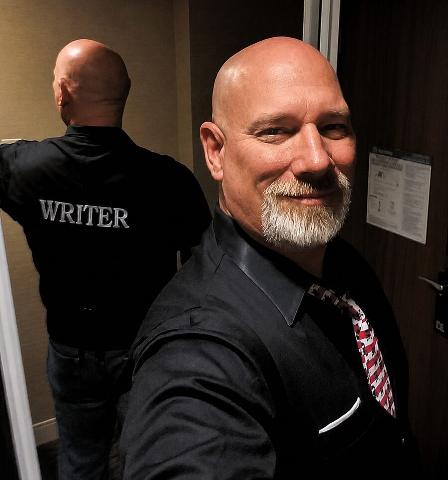 C.L. Stegall at his desk